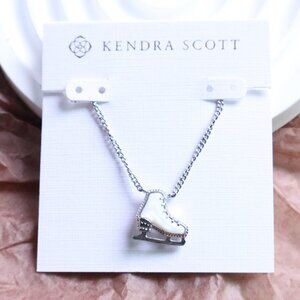 Kendra Scott White Mother-of-Pearl Silver Necklace - Ice Skate